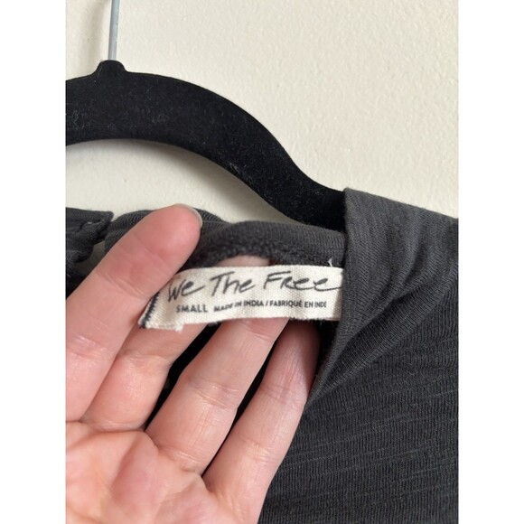 Free People We The Free Sz Sm Hooked On You Studded‎ Embroidered Mock Neck Top - Picture 2 of 7